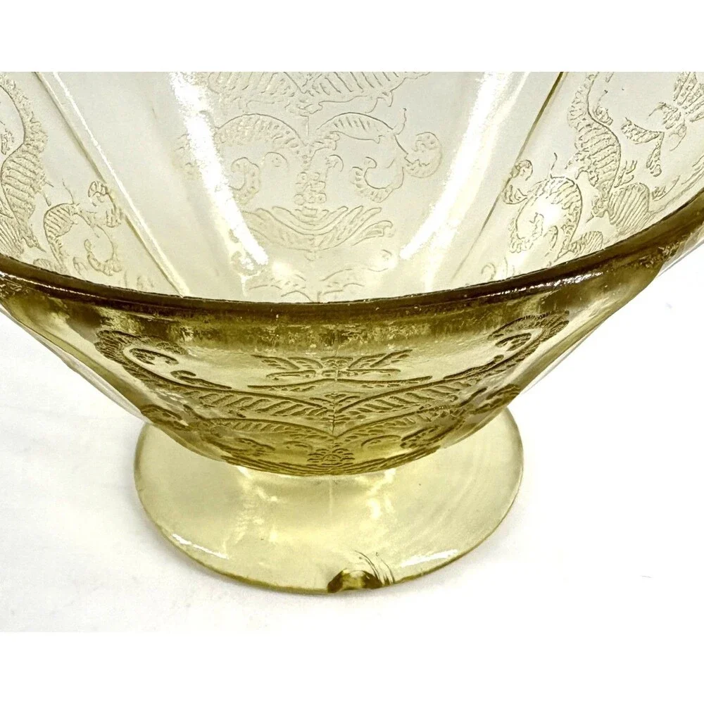 Federal MADRID AMBER Depression Glass Cone Shaped FOOTED SHERBET CUP